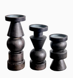Geo Wood Candle Holder