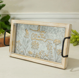 "Live Life in Full Bloom" Metal Tray