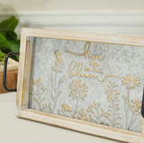 "Live Life in Full Bloom" Metal Tray