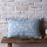 14" x 20" Light Blue Poppy Pillow