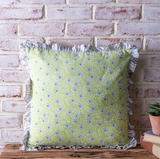 18" Lime Poppy Pillow
