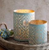 Light Blue Deco Lantern Cans