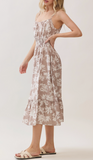 Floral Smocked Waist Tiered Maxi