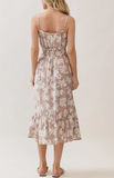 Floral Smocked Waist Tiered Maxi