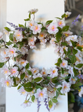 15" Cherry Blossom + Lavender Wreath