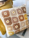 18" Granny Square Crochet Pillow