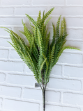 20" Soft Button Fern Bush
