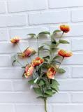 10" Poly Poppy Bush - Orange