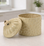 8" Ivory Iron Canister