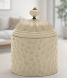 8" Ivory Iron Canister