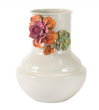 3D Garden Iron Vase - Ivory