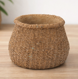 6" Cement Basket Weave Pot