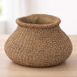 10" Cement Basket Weave Pot