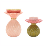 Vintage Glass Garden Candle Holder