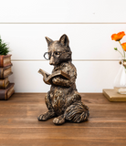 Resin Reading Fox