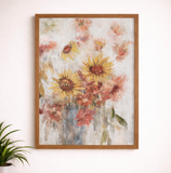 24" Mixed Sunflowers Framed Print