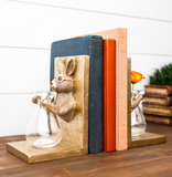 Resin Rabbit Bookends + Vase (Set)