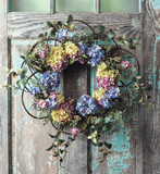 22" Cloth Hydrangea Wreath