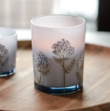 5" Painted Floral Candle Jar