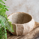 8" Organic Beige Lined Planter