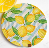 13" Lemon Round Placemat