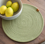 13" Celadon Green Round Placemat