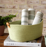 Large Celadon Green Basket