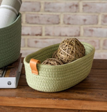 10" x 5" Celadon Green Basket