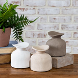 4.25" Fluted Earth Vases