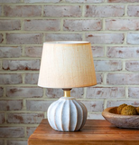 10" Beige Wash Stripe Lamp