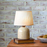 10" Beige Scallop Table Lamp