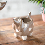 5" Brown Dog Planter