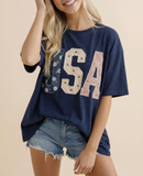 Patchwork Premium USA Tee