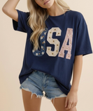 Patchwork Premium USA Tee