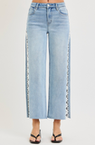 Risen High Rise Flower Lace Wide Leg