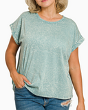Curvy Crinkle Wash Tee