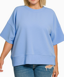 Curvy Round Neck Banded Tee