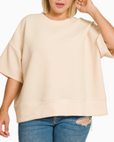 Curvy Round Neck Banded Tee