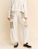 Lace Patchwork Pocket Pant