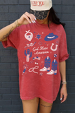 God Bless America Oversized Mineral Tee