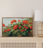 16" X 10" Geranium Wave By Carol Robinson