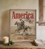 16" X 20" Heritage Cowboy Americana Art