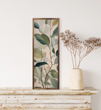 8" X 24" Leaves Green & Tan