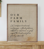 16" X 20" Our Family Farm Neutral