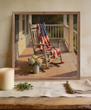 12" X 12" Patriotic Porch Rocking Chair