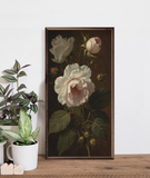 12" X 24" Vintage Ivory Peonies