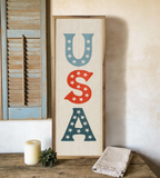 4" X 12" Vintage Usa Stars