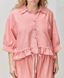 Curvy Pinstripe Button Up