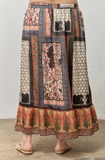 Curvy Boho Patchwork Skirt
