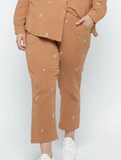 Curvy Prairie Floral Summer Pant